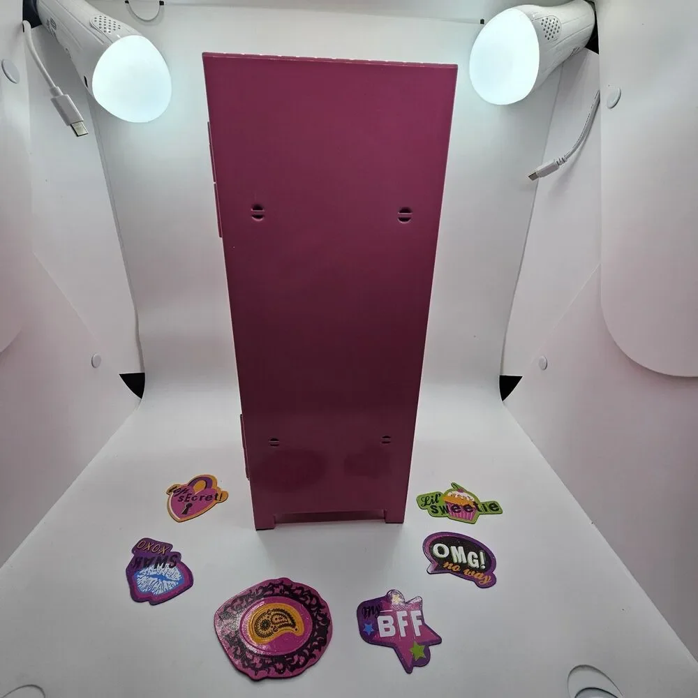 Schylling Girl Talk Locker Playset Pink Metal Magnet Stickers NIB
